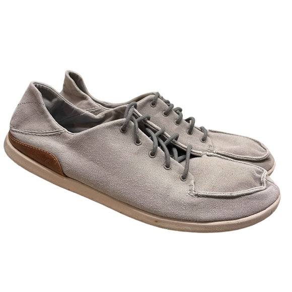 OLUKAI Manoa Canvas Sneaker Mens Size 13 /43 Gray - Picture 1 of 12
